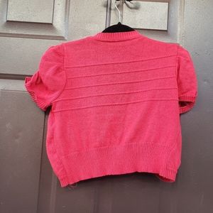 Short red ruched shrug